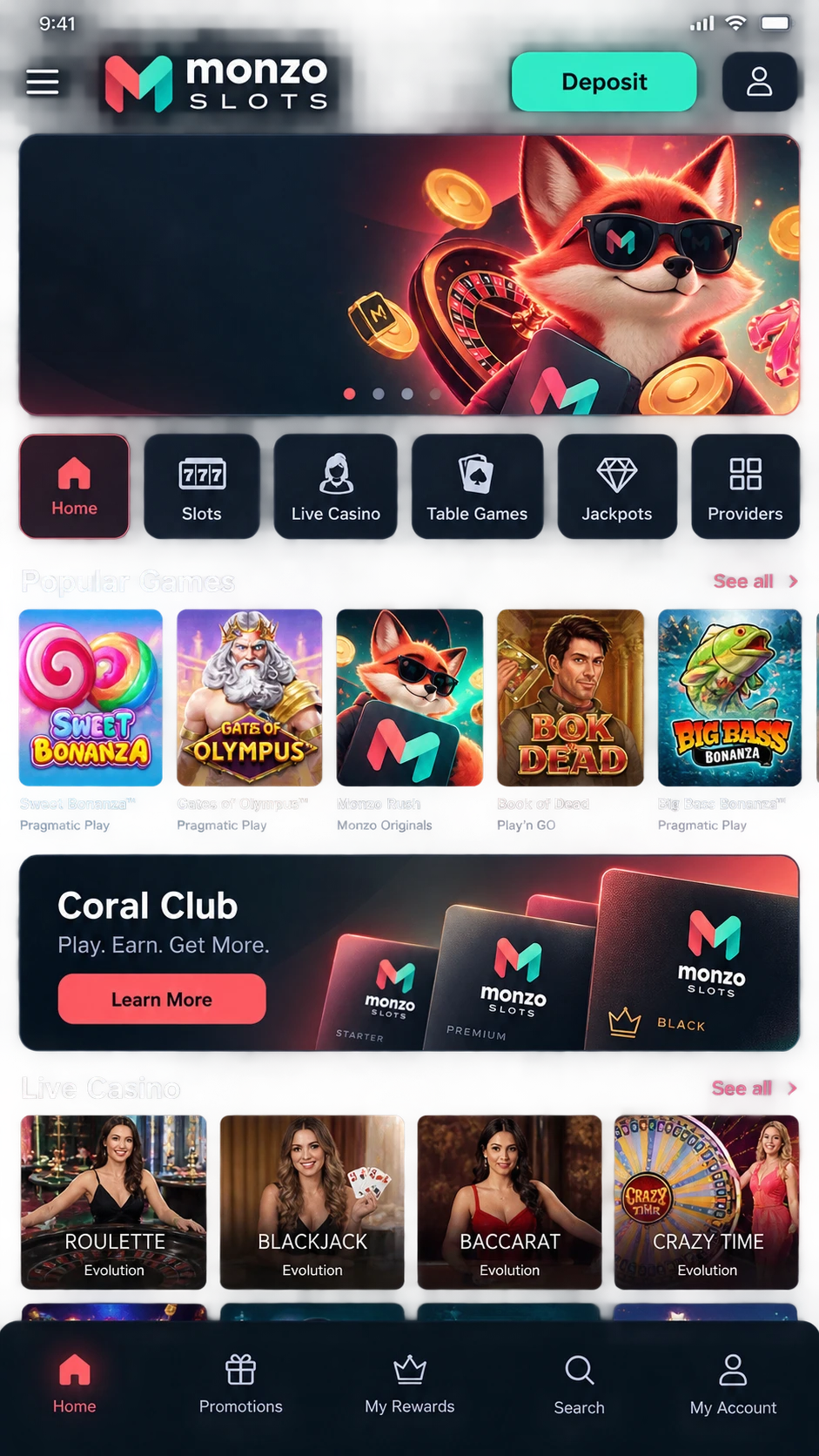 Monzo Slots Casino App